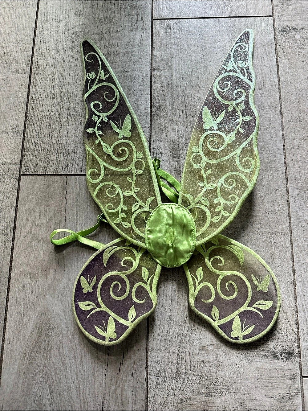 UNTESTED Disney Tinker Bell Fairy Costume Wings Green